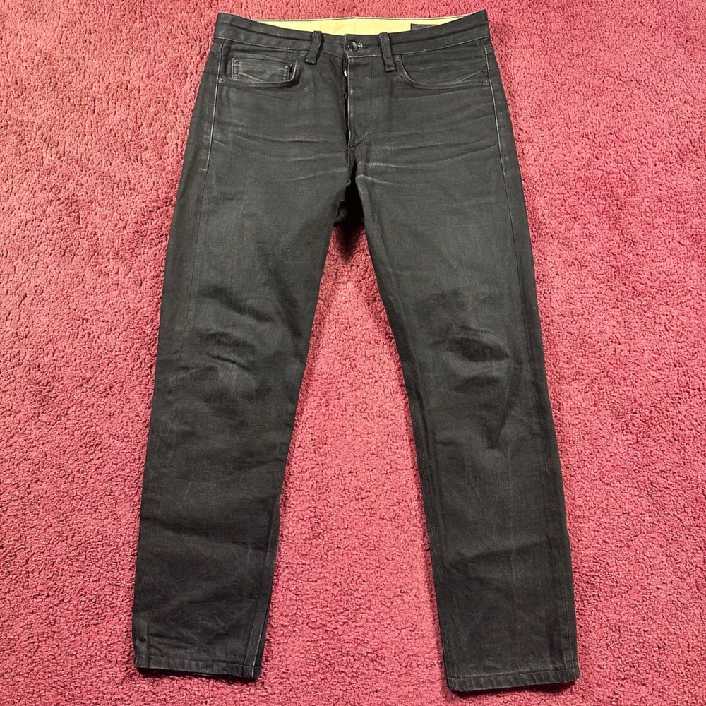 Rag & Bone Jeans Mens fit 32x29 Black Button Fly‎ raw selvedge jeans - Picture 2 of 9